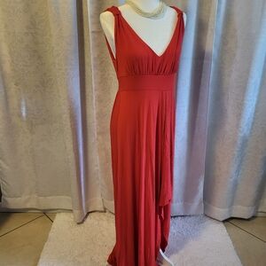 Boston Proper Women  Maxi Dress, Size M, Color Red, Cocktail, Vacation